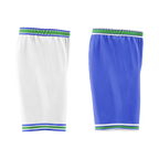 Custom White Blue Classic Style Reversible Basketball Uniform Personalized COOLMAX BBJR-D017045