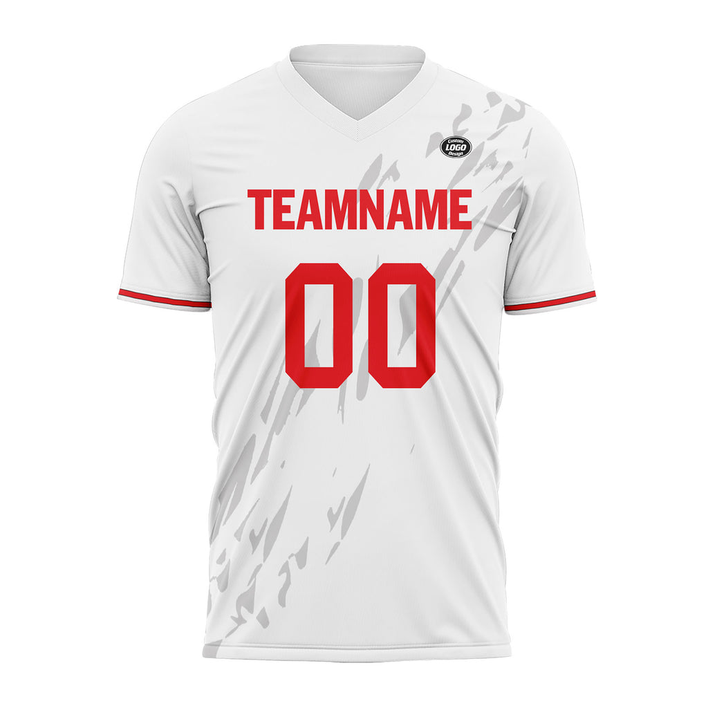 Custom White Gray Soccer Sets Jersey Personalized SCJ101-D28047