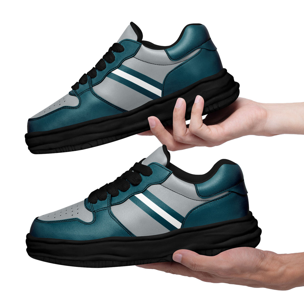 Custom Green Gray Philadelphia Shoes Personalized Sneaker FN032-D020389-23