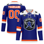 Custom Blue Orange Personalized Hockey Jersey HCKJ01-D0a700f