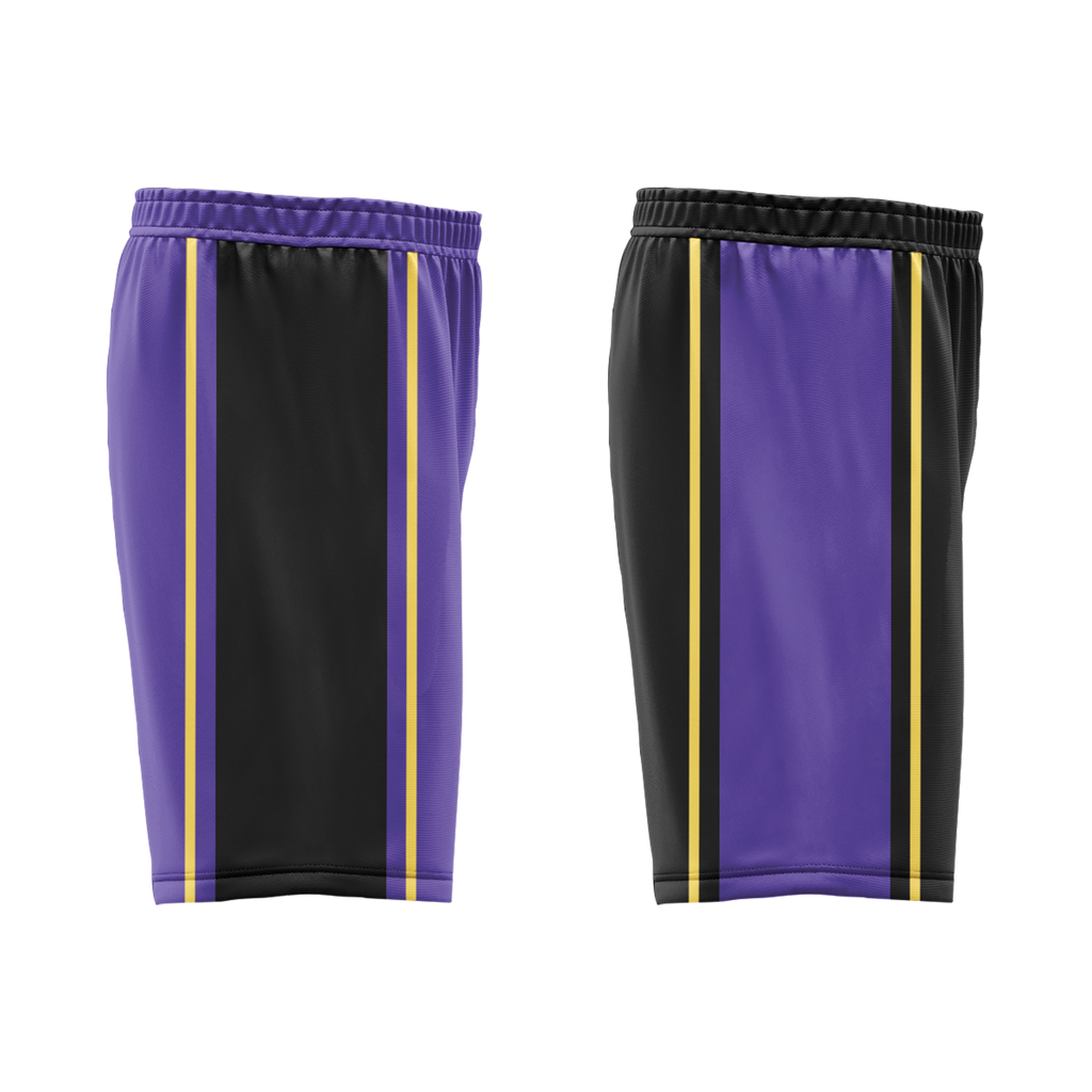 Custom Purple Black Classic Style Reversible Basketball Uniform Personalized COOLMAX BBJR-D017033