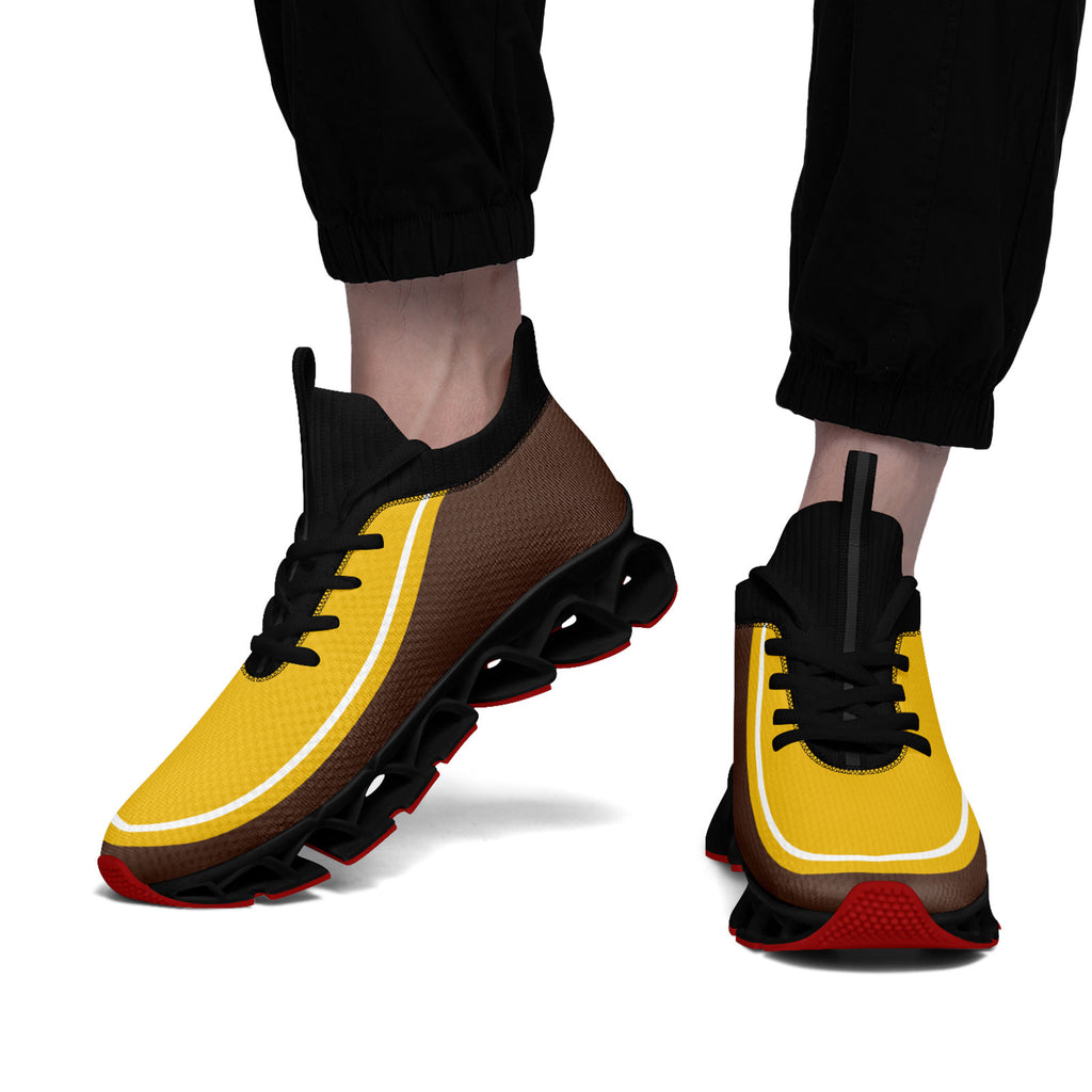 Custom Brown Yellow Maxsoul Shoes Personalized Sneaker FN030XD-D020388-14