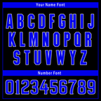 Custom Blue Black Raglan Sleeves Personalized Authentic Baseball Jersey BSBJ01-D017169