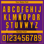 Custom Purple Yellow Skull Fashion Personalized Authentic Baseball Jersey BSBJ01-D017149