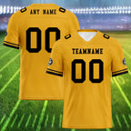 Custom Yellow Pittsburgh Personalized Authentic Football Jersey FBJ02-D020263-30