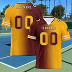 Custom Yellow Red Washington Personalized Authentic Football Jersey FBJ02-D028017-16