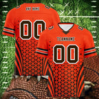 Custom Black Orange Ohio Personalized Authentic Football Jersey FBJ02-D023033-8