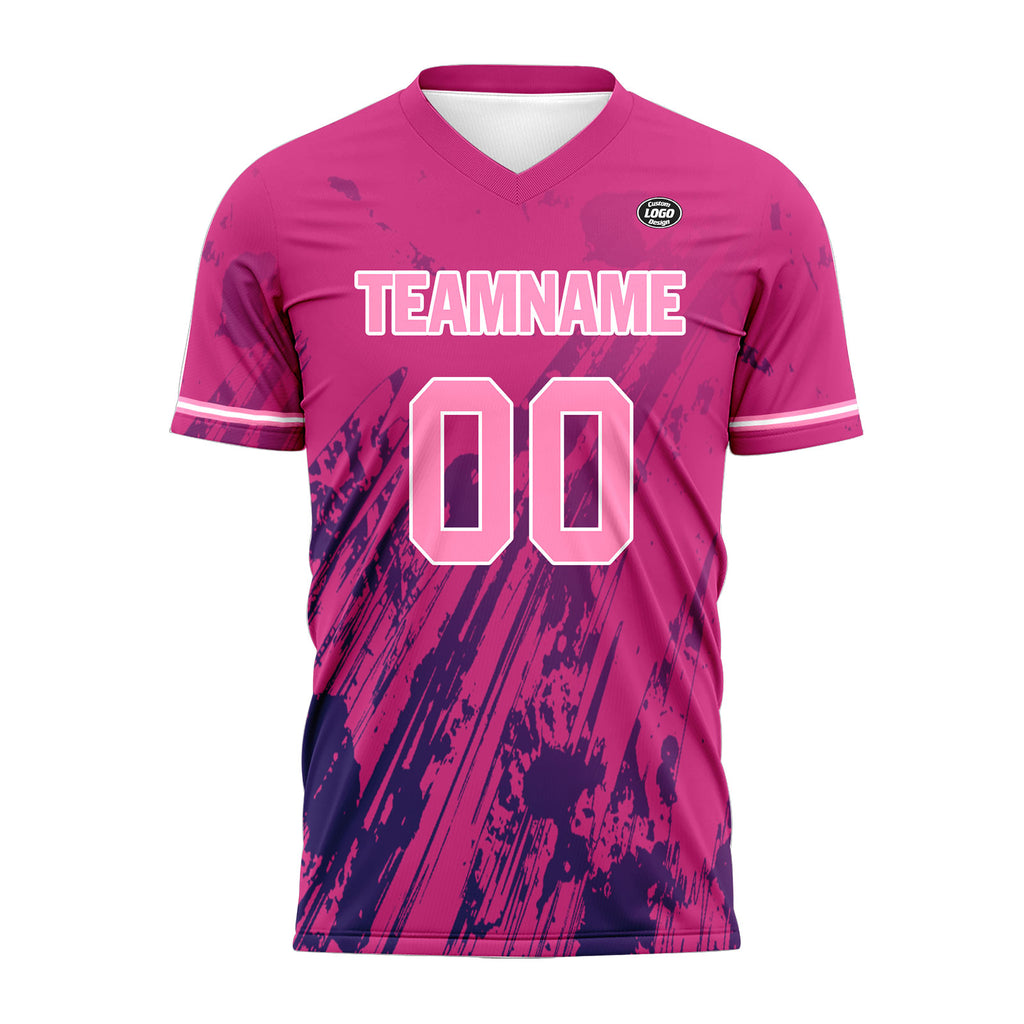 Custom Pink Soccer Sets Jersey Personalized SCJ101-D28034