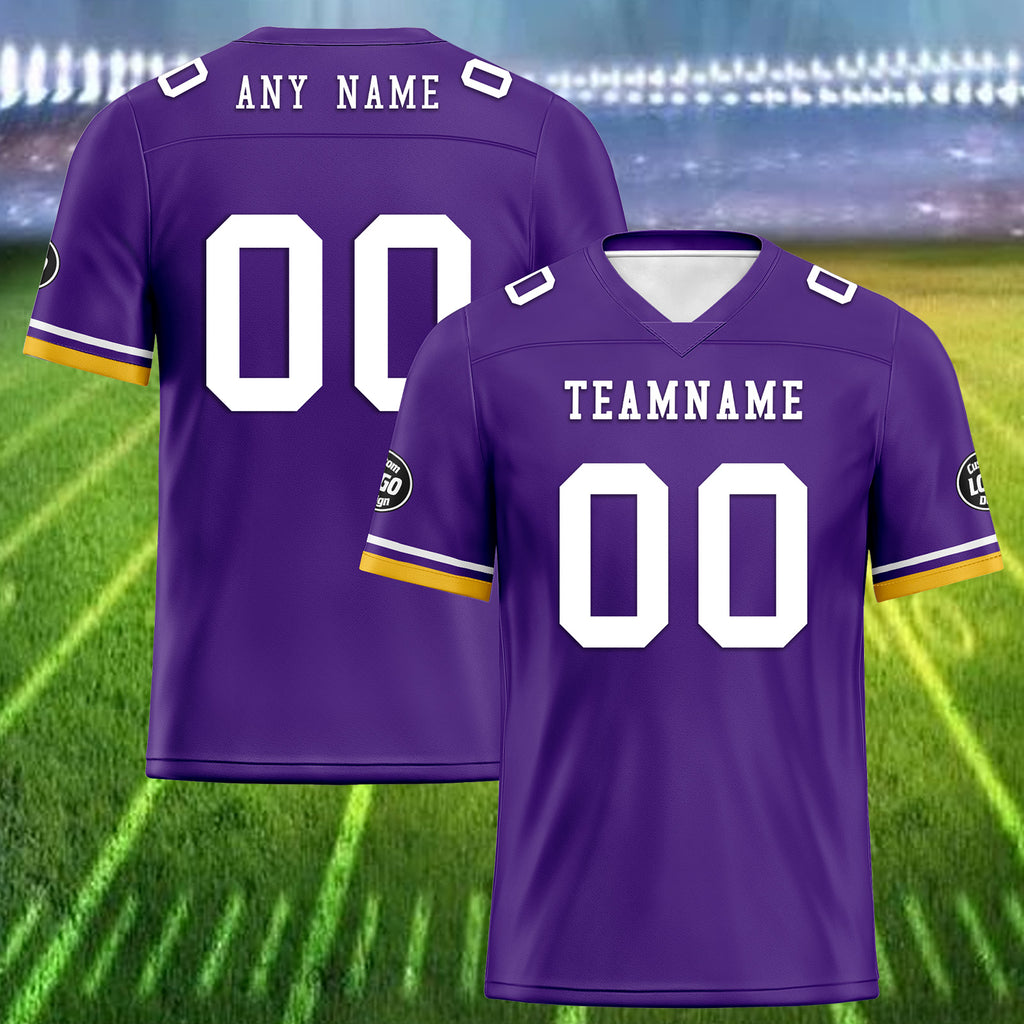 Custom Purple Minnesota Personalized Authentic Football Jersey FBJ02-D020263-17
