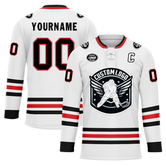 Custom White Personalized Hockey Jersey HCKJ01-D0a70be