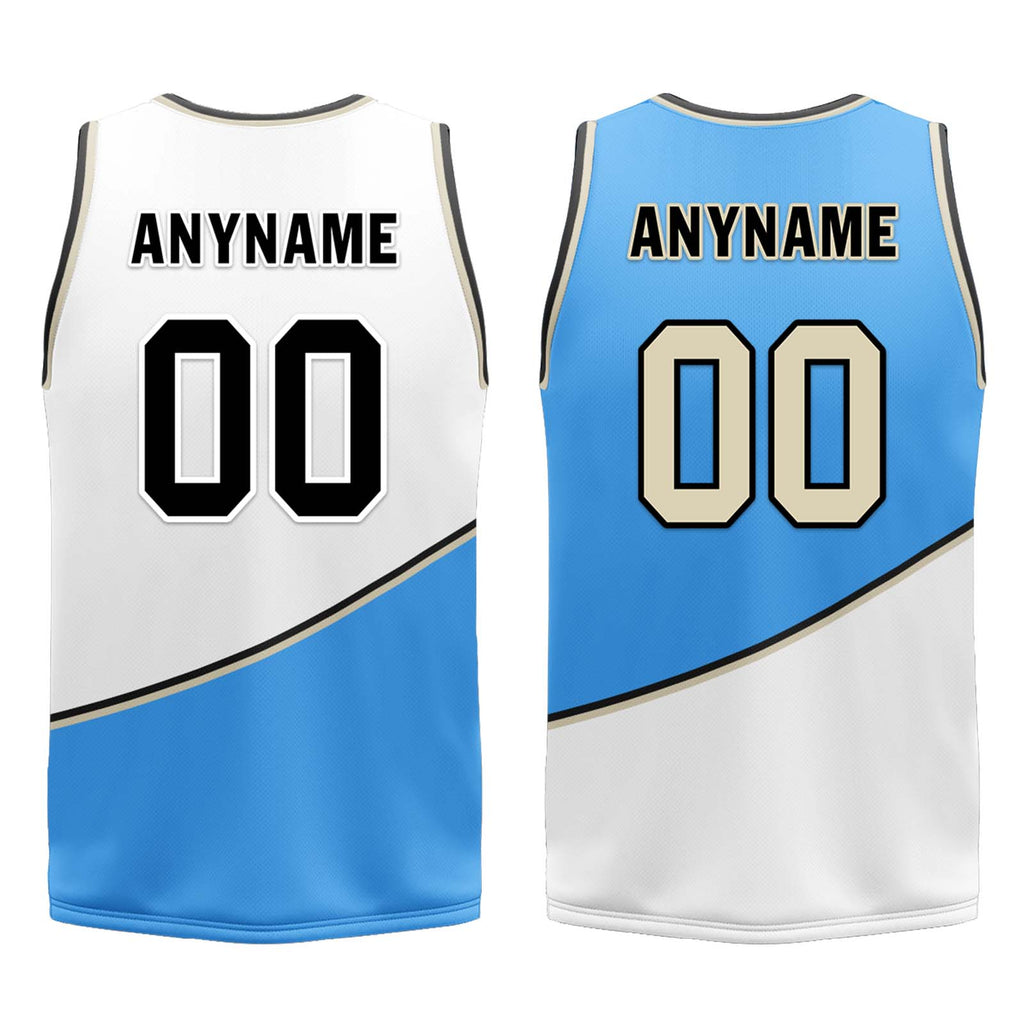 Custom Blue White Atlanta City Edition Personalized Reversible Basketball Set Sports Basketball Jersey BBJ01R-D0610-1