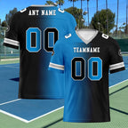Custom Blue Black North Carolina Personalized Authentic Football Jersey FBJ02-D028017-3