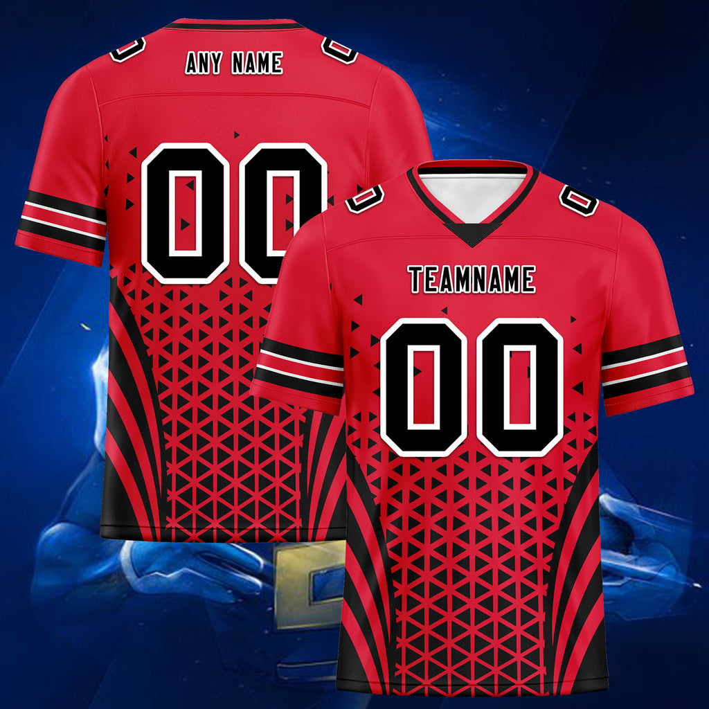 Custom Red White Missouri Personalized Authentic Football Jersey FBJ02-D023033-18