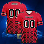 Custom Red White Missouri Personalized Authentic Football Jersey FBJ02-D023033-18