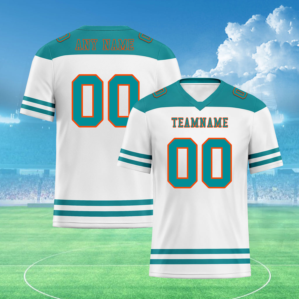 Custom Miami Personalized Authentic Football Jersey FBJ02-E0607-2