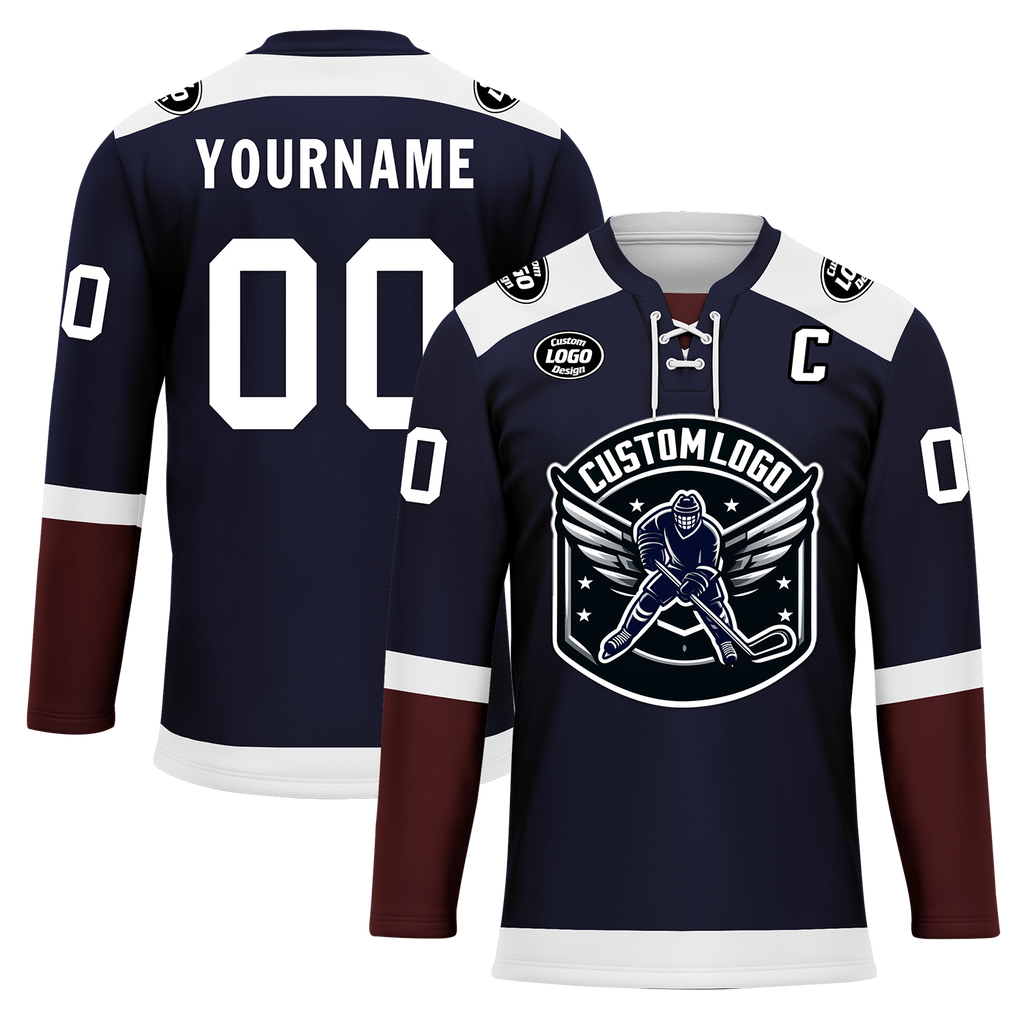 Custom Blue Personalized Hockey Jersey HCKJ01-D0a70eb