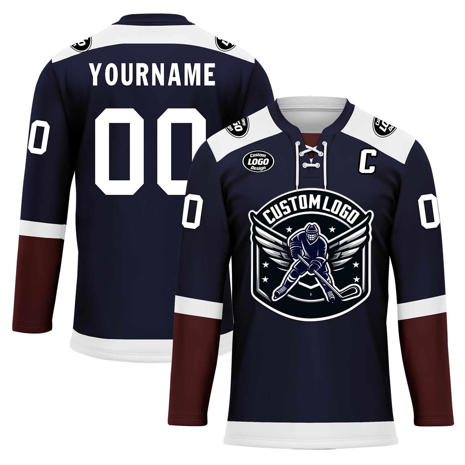 Custom Blue Personalized Hockey Jersey HCKJ01-D0a70eb