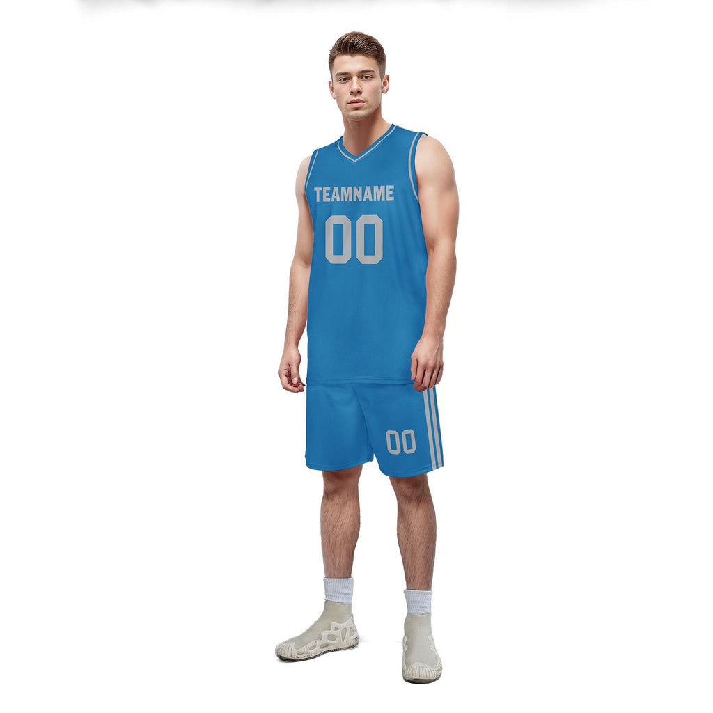 Custom Blue Classic Style Sports Uniform Basketball Jersey BBJ01-D020105-11
