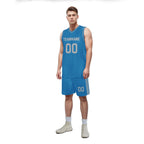 Custom Blue Classic Style Sports Uniform Basketball Jersey BBJ01-D020105-11