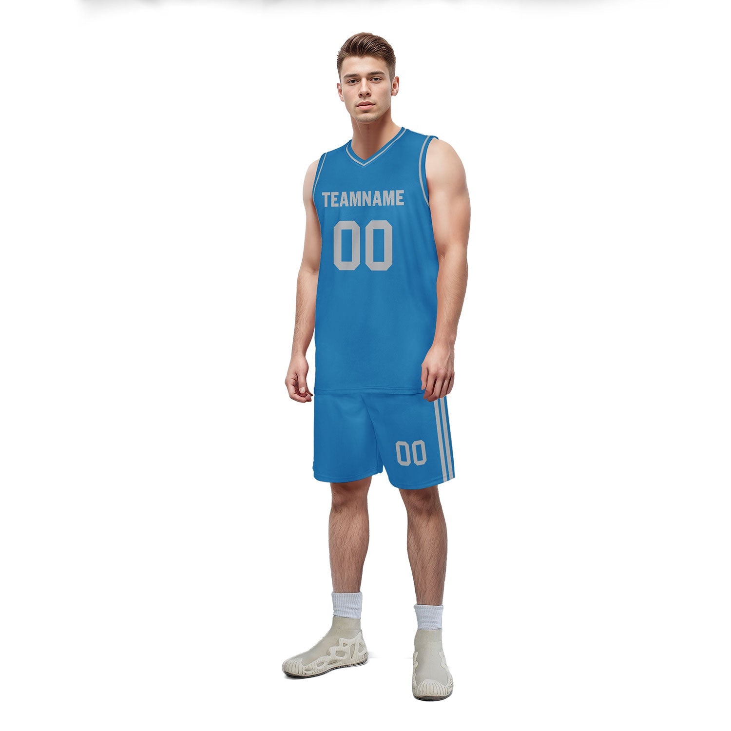 Custom Blue Classic Style Sports Uniform Basketball Jersey BBJ01-D020105-11