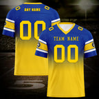 Custom Blue Yellow Los Angeles Personalized Authentic Football Jersey FBJ02-D020249-15