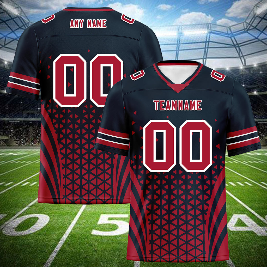 Custom Blue White Texas Personalized Authentic Football Jersey FBJ02-D023033-12