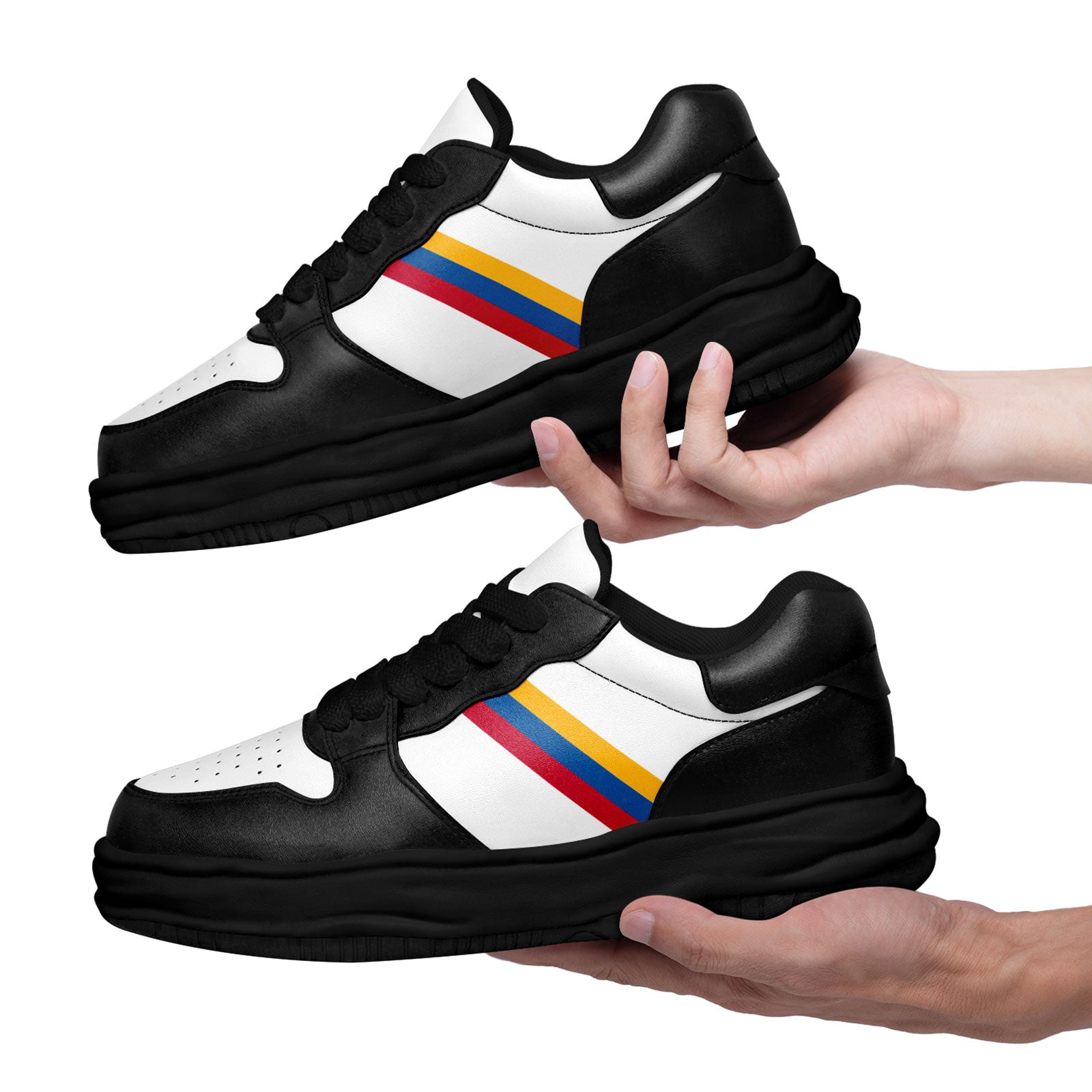 Custom Black White Pittsburgh Shoes Personalized Sneaker FN032-D020389-30