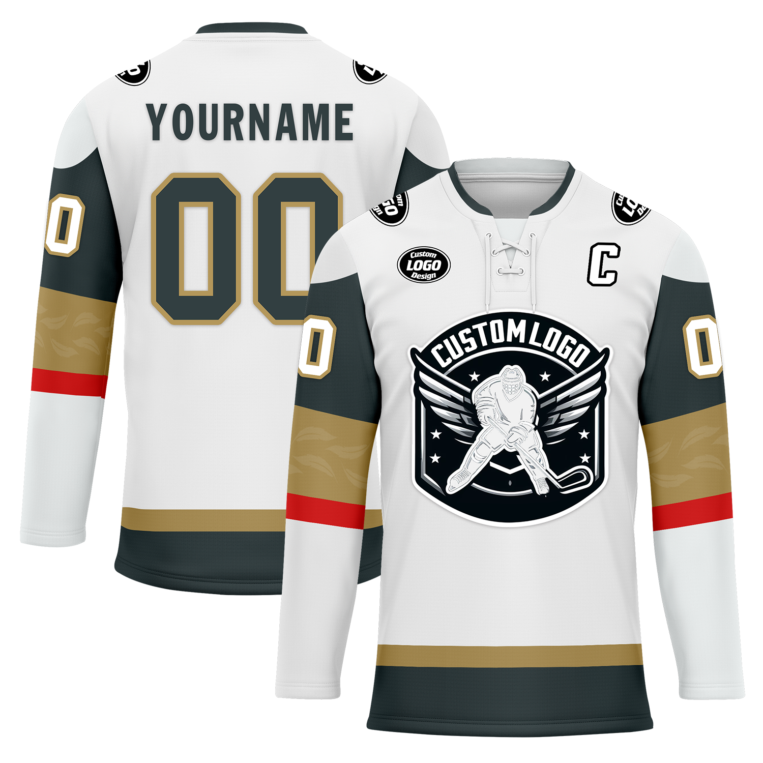Custom White Personalized Hockey Jersey HCKJ01-D0a70df