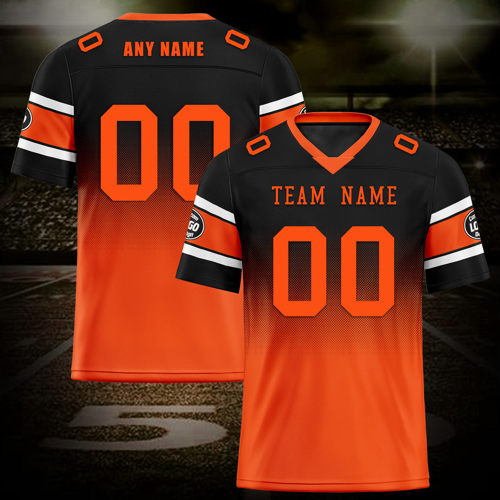 Custom Black Orange Cincinnati Football Jersey and Hat Combo Offer Personalized Combo ZH-D020326-6