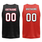 Custom Black Red Plaid Portland City Edition Personalized Reversible Basketball Set Sports Basketball Jersey BBJ01R-D0610-25