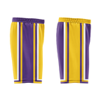Custom Yellow Purple Classic Style Reversible Basketball Uniform Personalized COOLMAX BBJR-D017034