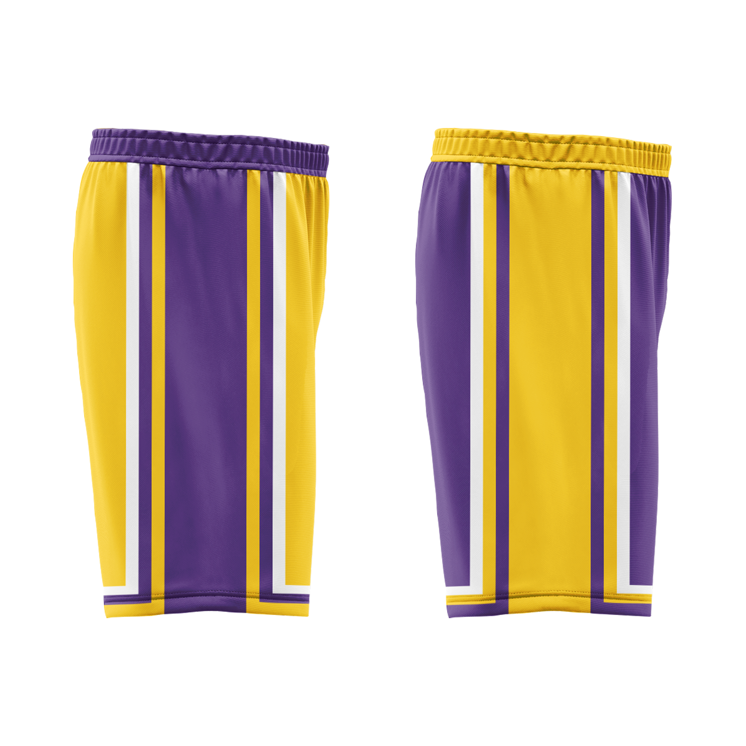 Custom Yellow Purple Classic Style Reversible Basketball Uniform Personalized COOLMAX BBJR-D017034
