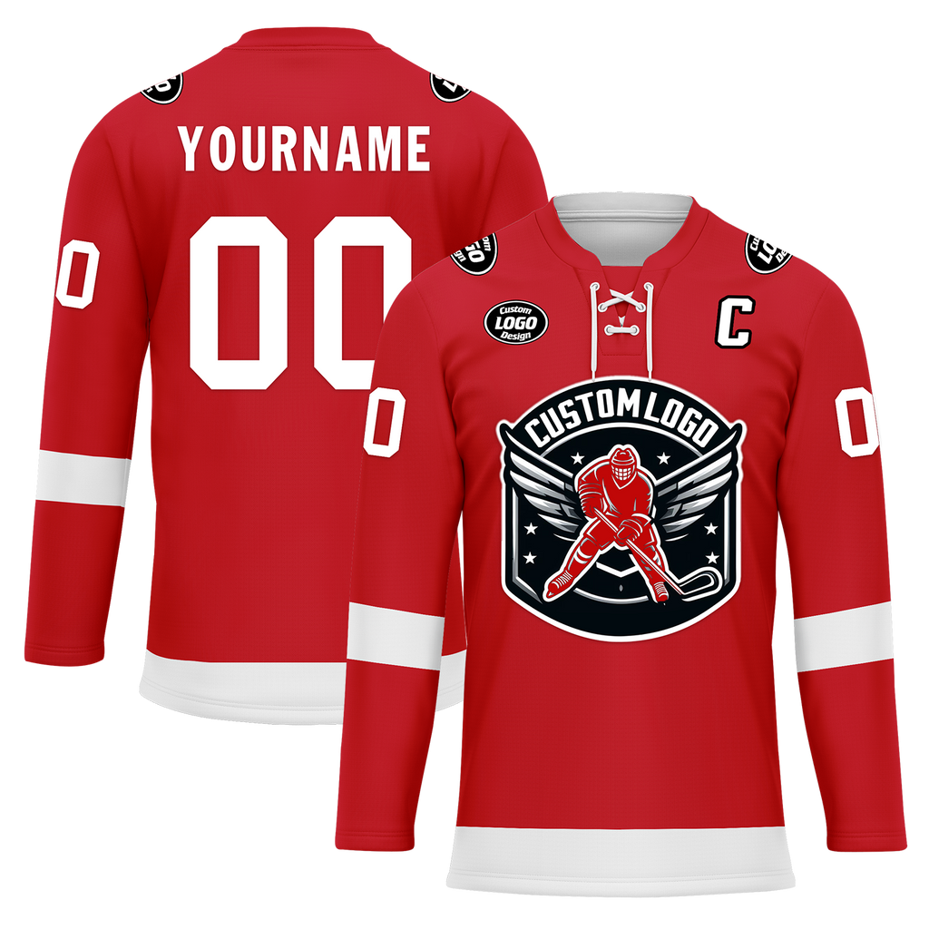 Custom Red White Personalized Hockey Jersey HCKJ01-D0a70ac