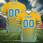 Custom Blue White California Personalized Authentic Football Jersey FBJ02-D023033-22