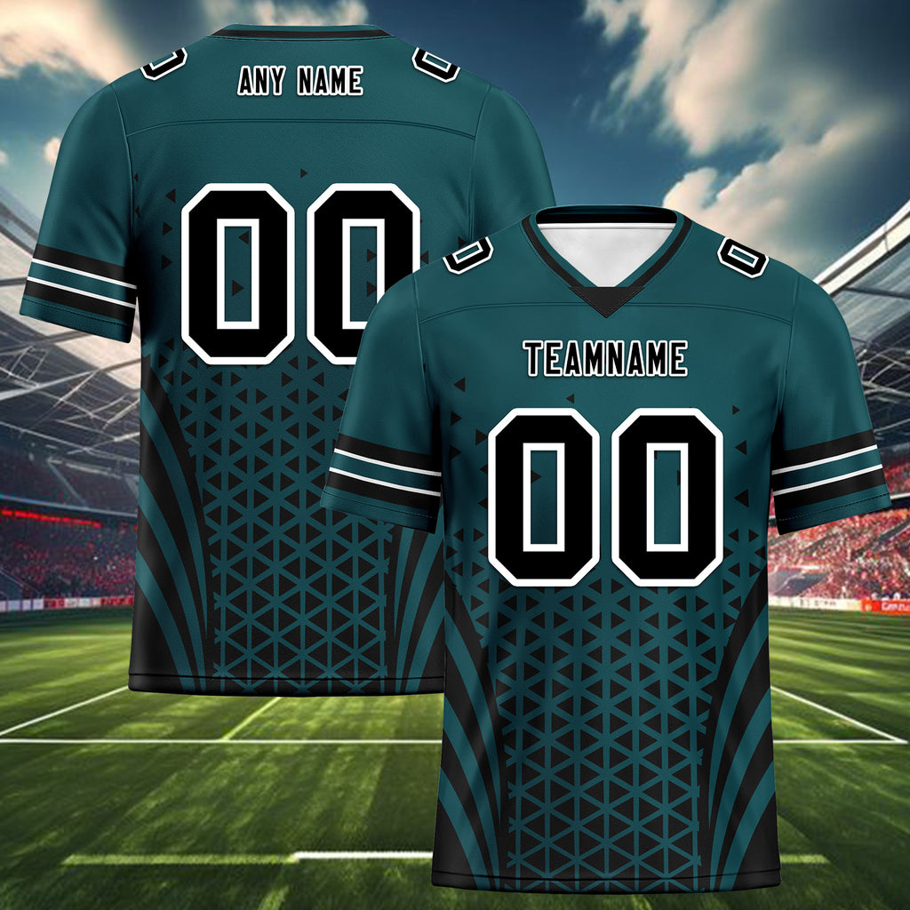 Custom Green White Pennsylvania Personalized Authentic Football Jersey FBJ02-D023033-23