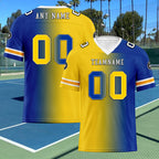 Custom Yellow Blue California Personalized Authentic Football Jersey FBJ02-D028017-8