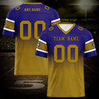 Custom Purple Yellow Baltimore Personalized Authentic Football Jersey FBJ02-D020249-2