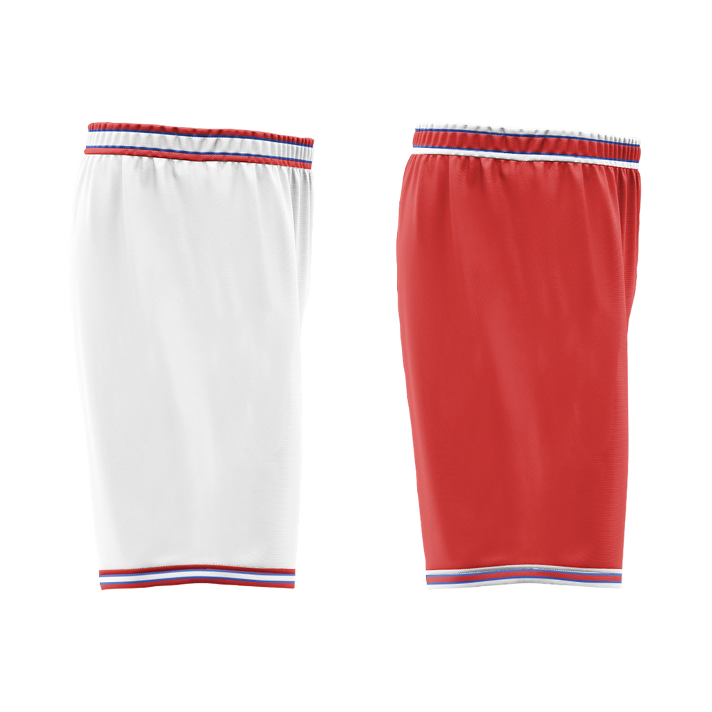 Custom White Red Classic Style Reversible Basketball Uniform Personalized Ordinary BBJR-D017041