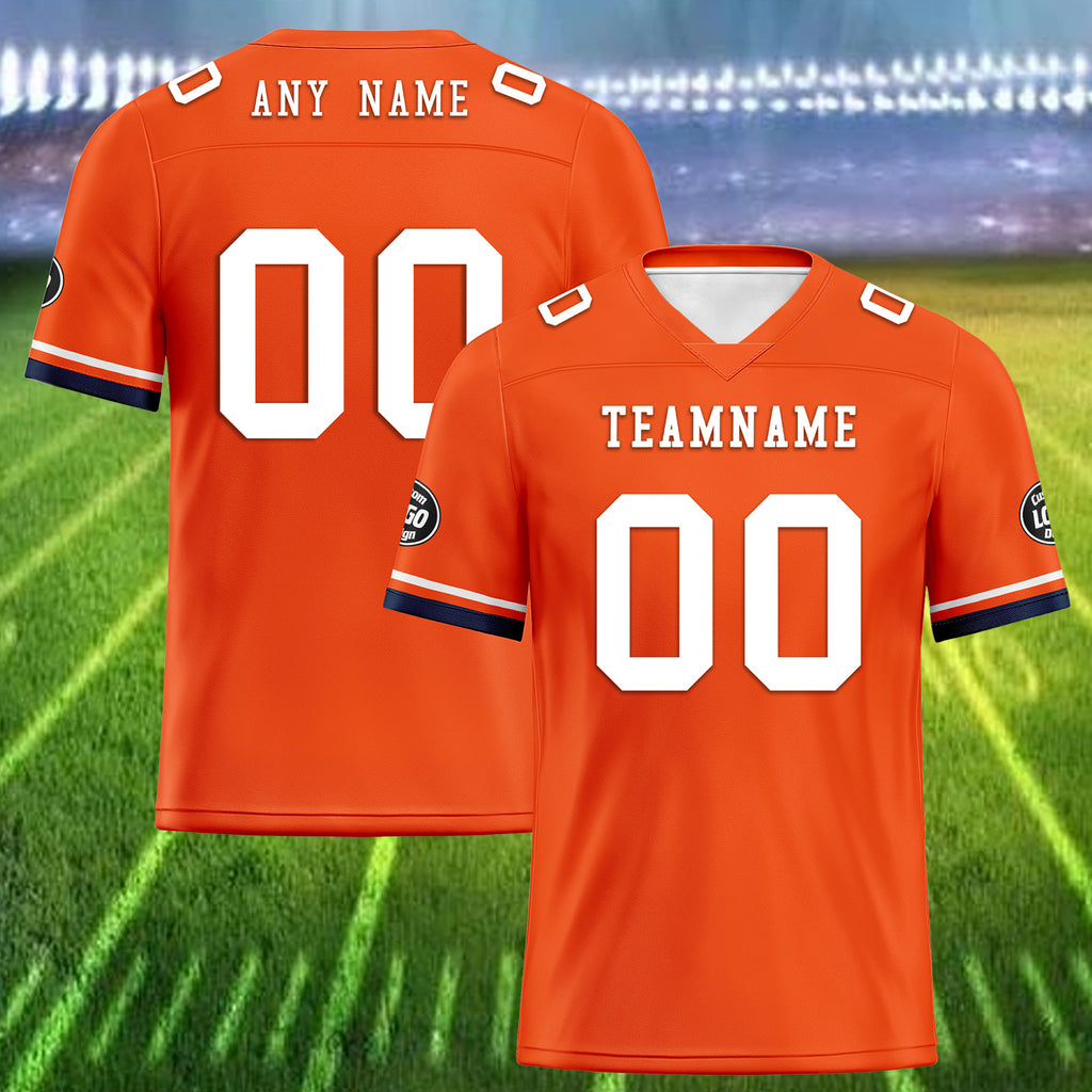 Custom Orange Denver Personalized Authentic Football Jersey FBJ02-D020263-10