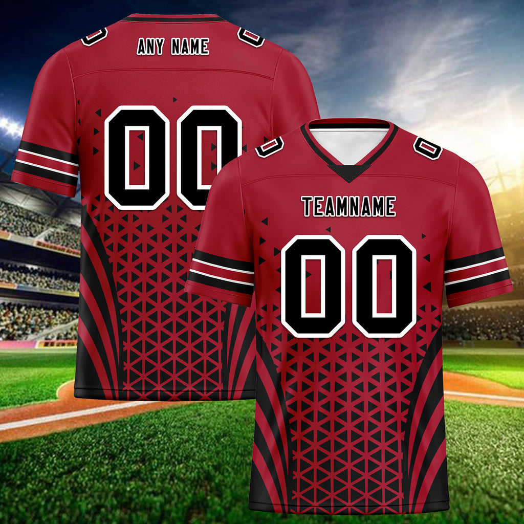 Custom Red Black Georgia Personalized Authentic Football Jersey FBJ02-D023033-3