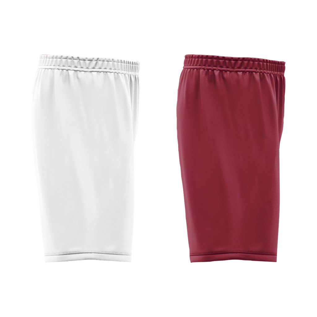Custom White Red Classic Style Reversible Basketball Uniform Personalized COOLMAX BBJR-D017012