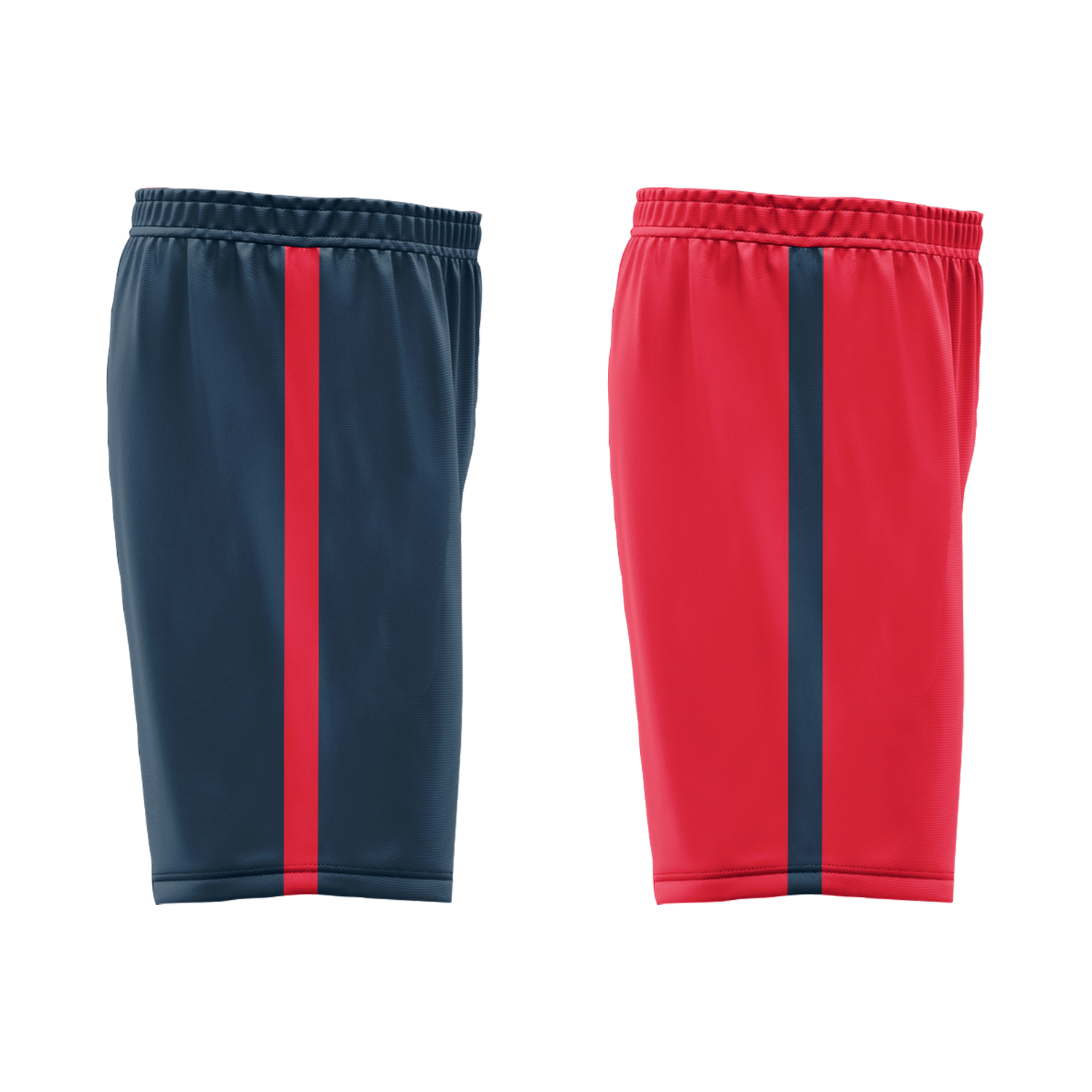 Custom Blue Red Classic Style Reversible Basketball Uniform Personalized COOLMAX BBJR-D017021