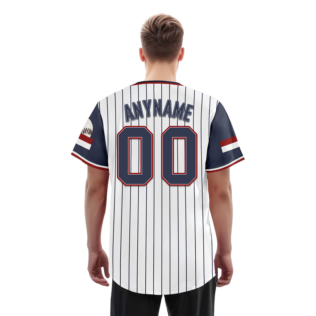 Custom Vintage Personalized Authentic Baseball Jersey BSBJ01-E025021-4