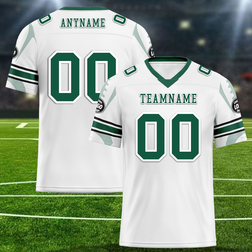 Custom White New York Personalized Authentic Football Jersey FBJ02-D025033-30