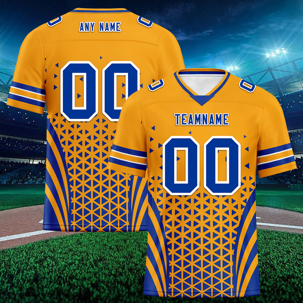Custom Yellow White California Personalized Authentic Football Jersey FBJ02-D023033-15