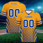 Custom Yellow White California Personalized Authentic Football Jersey FBJ02-D023033-15