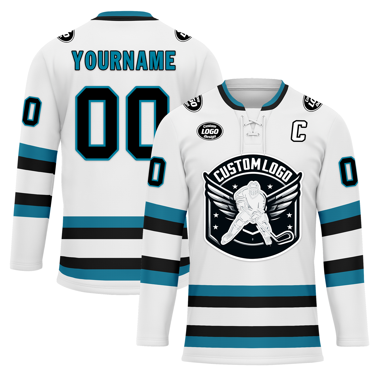 Custom White Personalized Hockey Jersey HCKJ01-D0a70c9