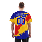 Custom Yellow Fiery Red Venezuelan Flag Personalized Authentic Baseball Jersey BSBJ01-E06022-1