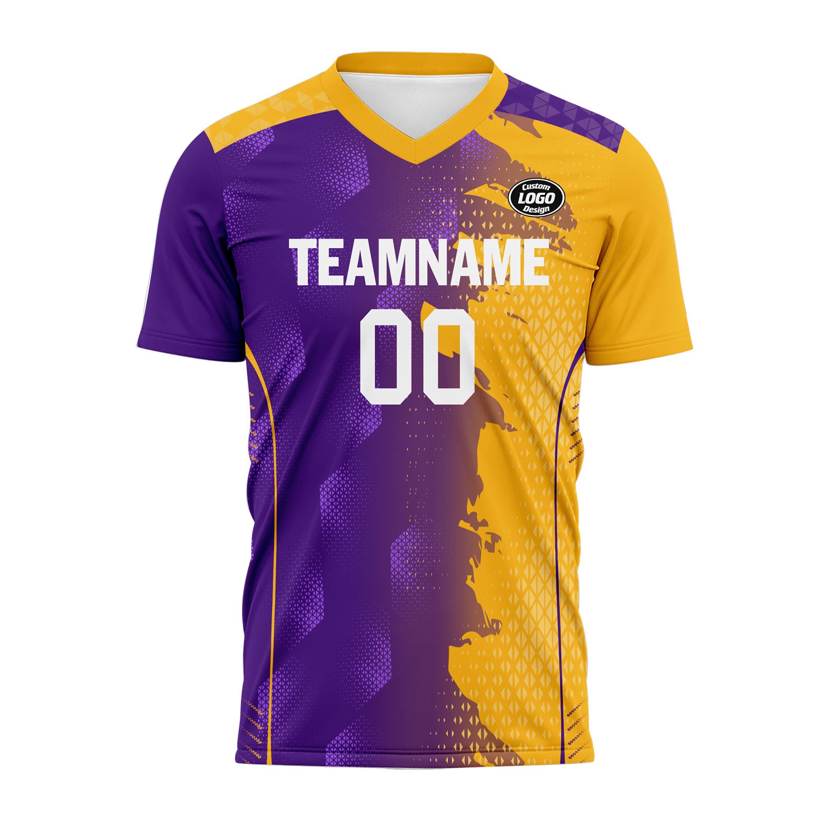 Custom Purple Yellow Soccer Sets Jersey Personalized SCJ101-D020210-10