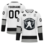 Custom White Grey Personalized Hockey Jersey HCKJ01-D0a70e7